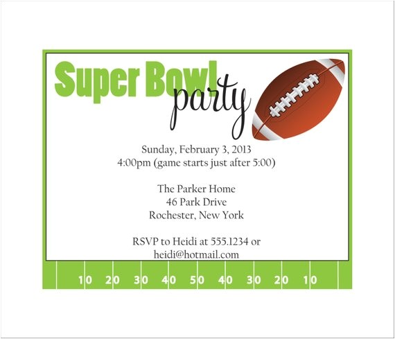 Superbowl Party Invite Items Similar to Super Bowl Party Invitation Set Of 10