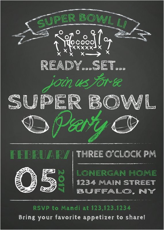 Superbowl Party Invite Sale Super Bowl Party Invitation