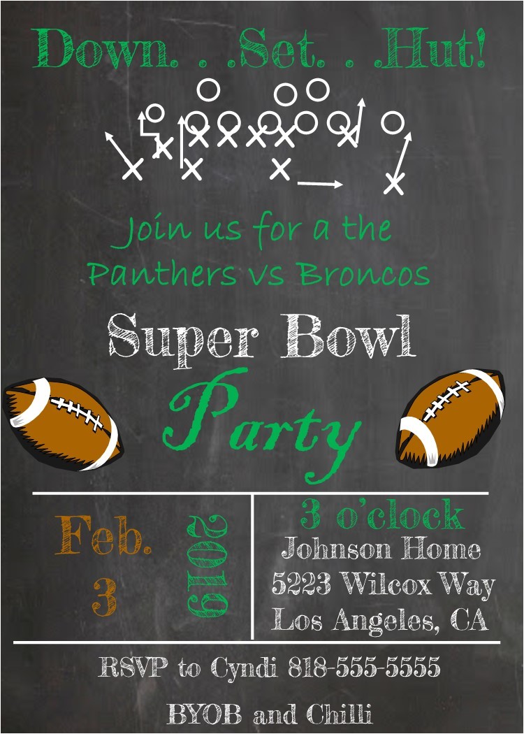 Superbowl Party Invite Super Bowl Party Invitations 2018 Football