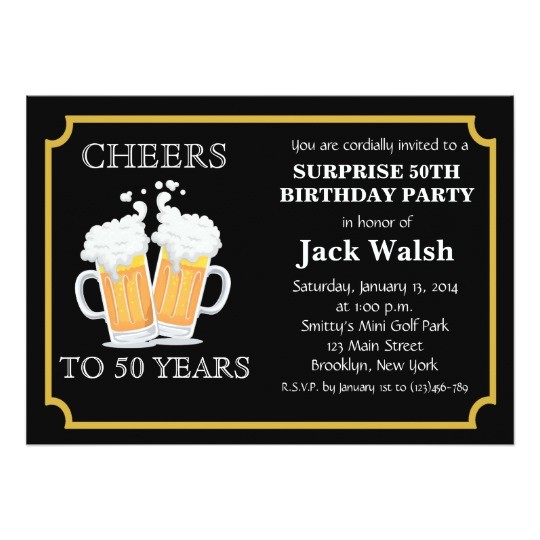 Surprise 50th Anniversary Party Invitations Cheers Surprise 50th Birthday Party Invitations Zazzle