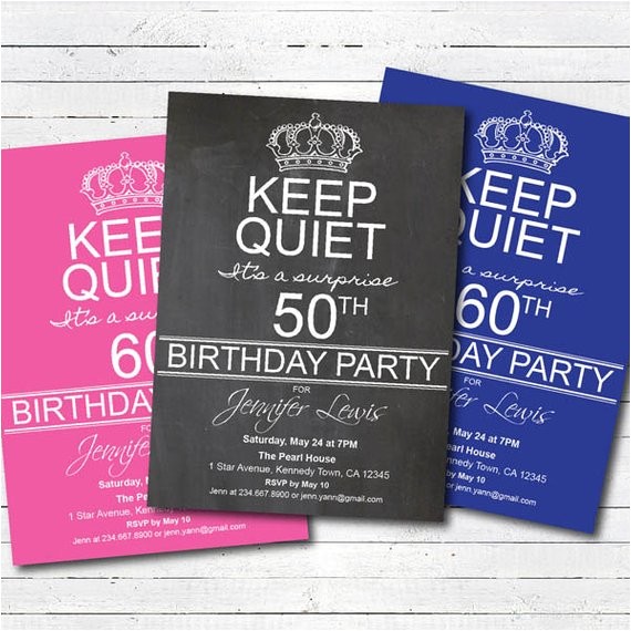 Surprise 50th Anniversary Party Invitations Items Similar to Surprise 50th Birthday Party Invitation