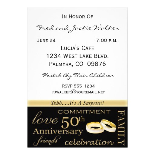 Surprise 50th Anniversary Party Invitations Surprise 50th Anniversary Party Invitations Zazzle