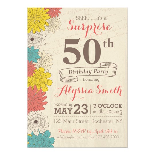 Surprise 50th Anniversary Party Invitations Surprise 50th Birthday Invitation Zazzle Com
