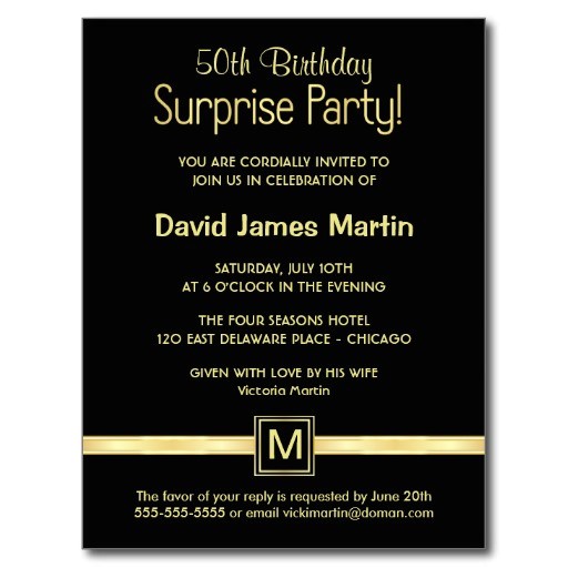 Surprise 50th Anniversary Party Invitations Surprise 50th Birthday Party Invitations Wording Free