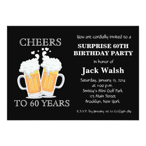 Surprise 60 Birthday Party Invitations Cheers Surprise 60th Birthday Party Invitations Zazzle