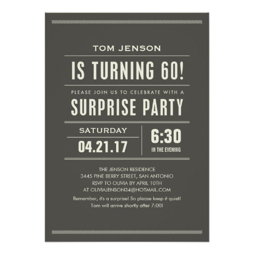 Surprise 60 Birthday Party Invitations Surprise 60th Birthday Invitations Zazzle