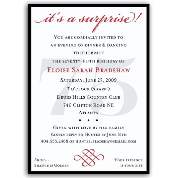 Surprise 75th Birthday Party Invitations Classic 75th Birthday Red Surprise Invitations Paperstyle Surprise 75th Birthday Party Invitations Classic 75th Birthday Red Surprise Invitations Paperstyle