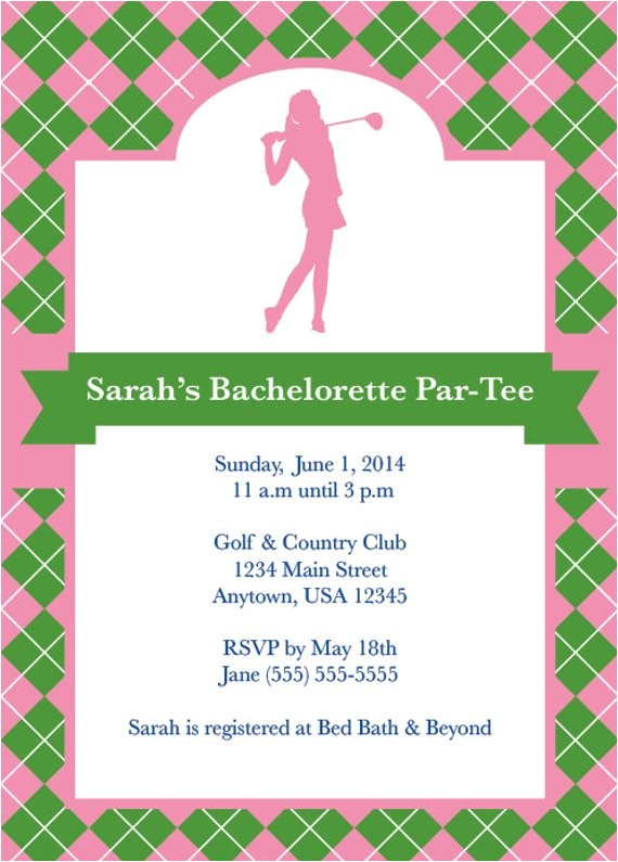 Surprise Bachelorette Party Invitations Golf Party Golf Invite Bachelorette Party Bridal Shower