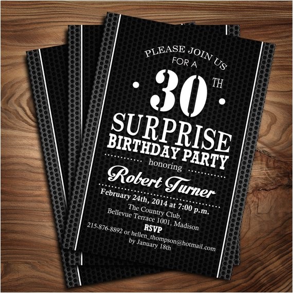 Surprise Birthday Party Invitations Templates Free Download Surprise Adult Birthday Party Invitation Digital Printable