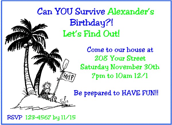 Survivor Party Invitations Survivor Birthday Party Invitations Ideas Bagvania Free