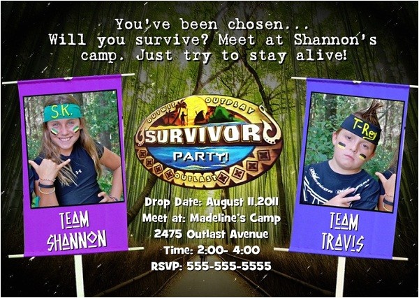 Survivor Party Invitations Survivor Birthday Party Invitations Ideas Bagvania Free