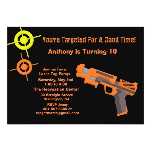Target Birthday Party Invitations Target Laser Tag Birthday Party Invitation Zazzle