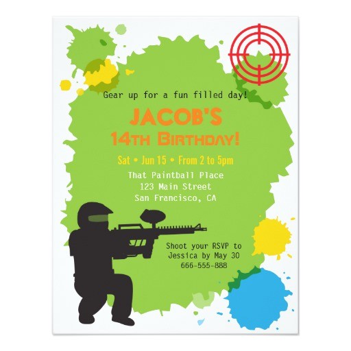 Target Birthday Party Invitations Target Locked Paintball Birthday Party Invitations Zazzle