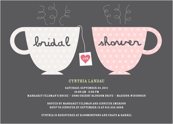 Tea Party Bridal Shower Invites Bridal Shower Invitations Easyday