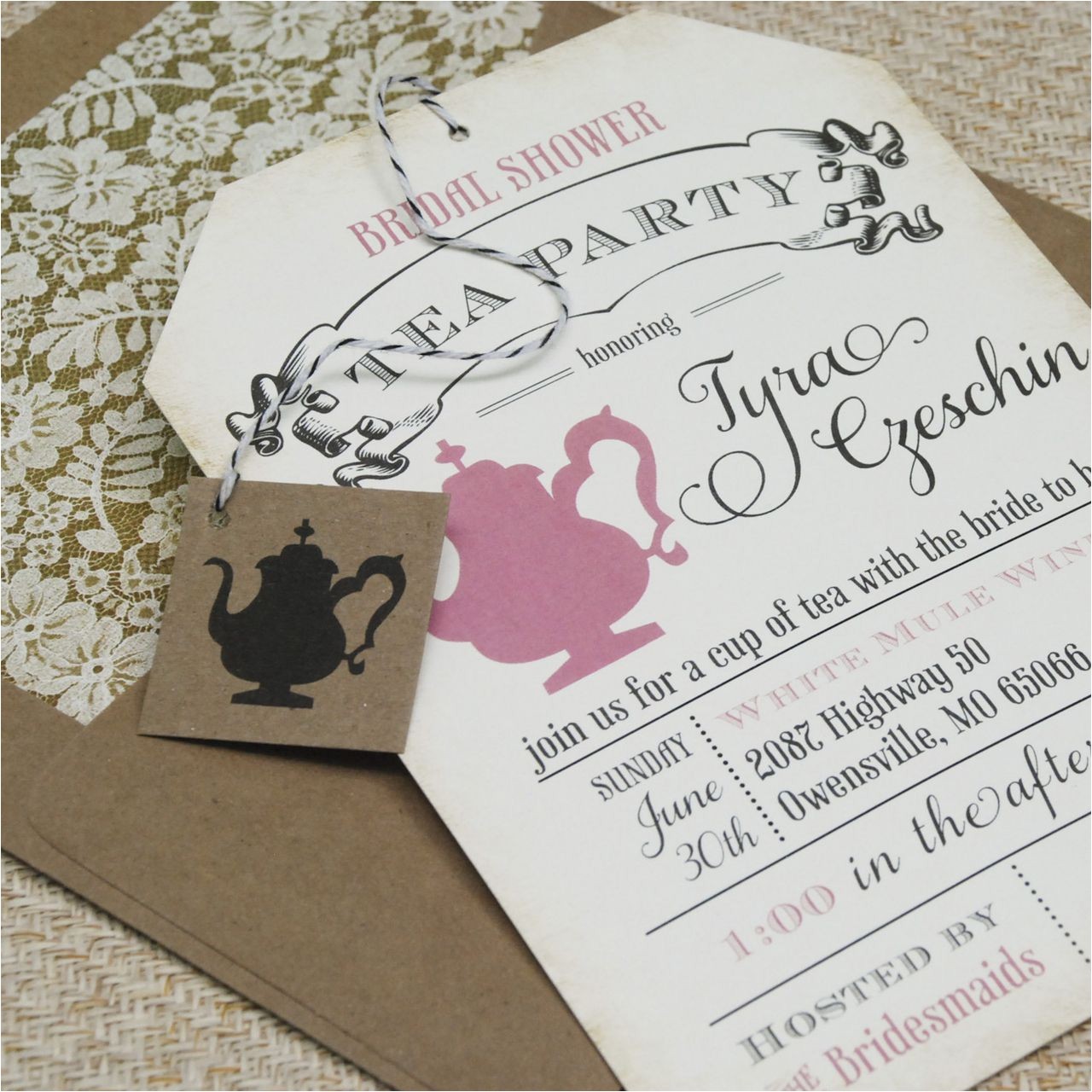 Tea Party Bridal Shower Invites Bridal Shower Tea Party Invitations Vintage Bridal