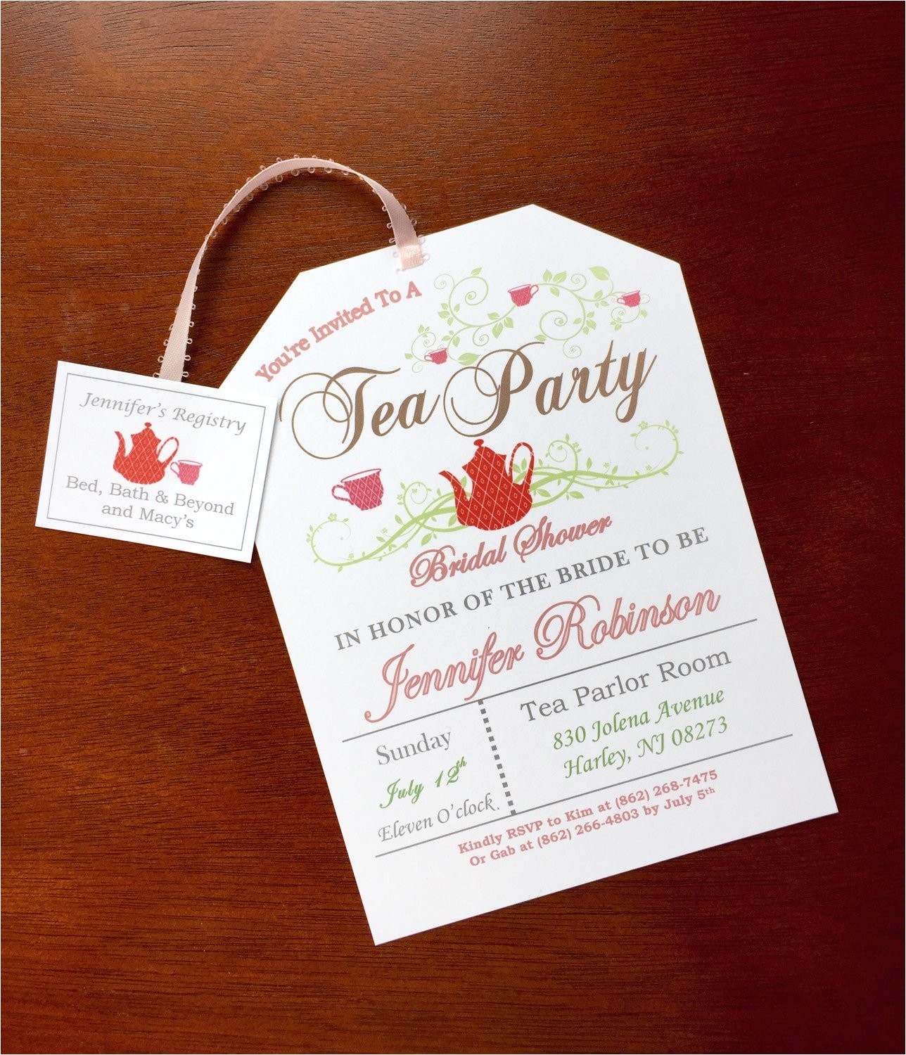 Tea Party Bridal Shower Invites Tea Party Bridal Shower Invitations