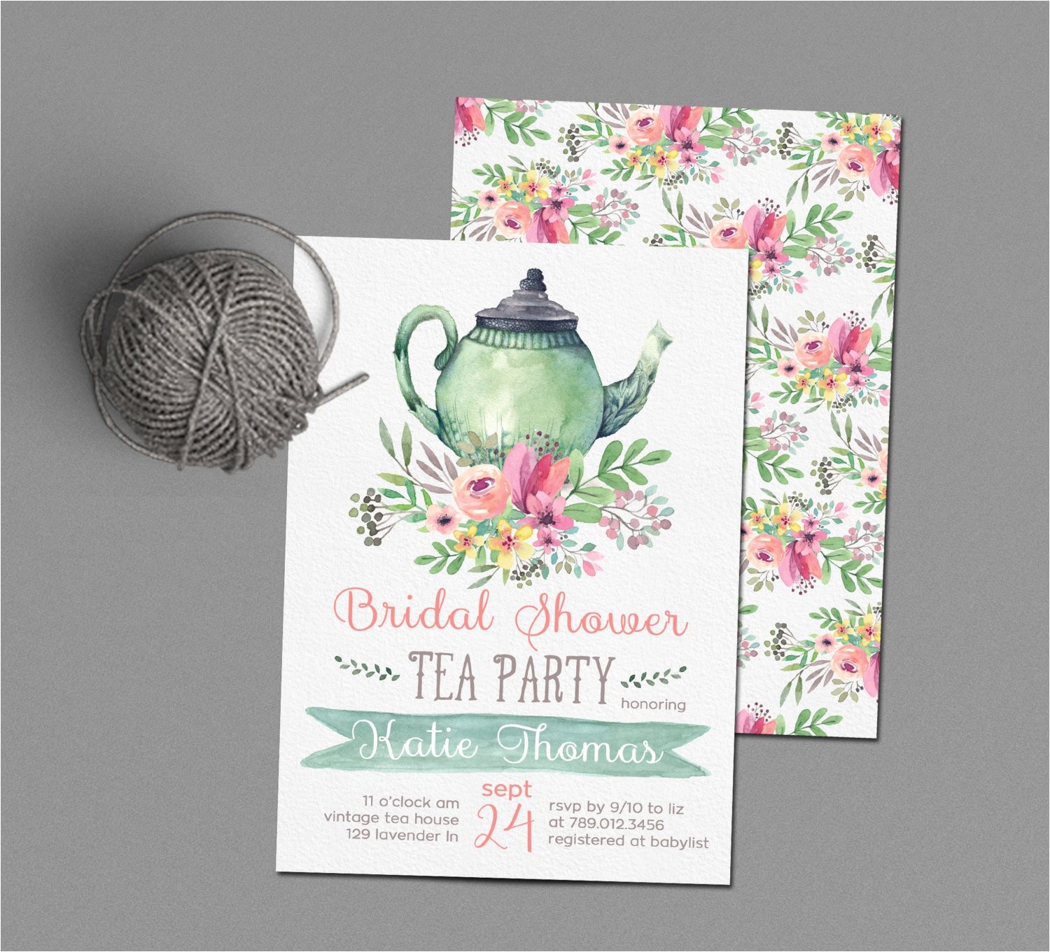 Tea Party Bridal Shower Invites Tea Party Bridal Shower Invitations Wedding Shower Invite