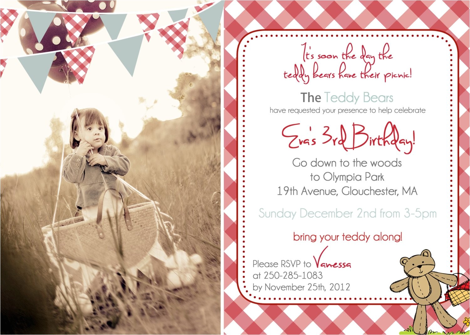 Teddy Bear Party Invitations Templates Teddy Bear Picnic Birthday Invitation You Print by Teddy Bear Party Invitations Templates Teddy Bear Picnic Birthday Invitation You Print by