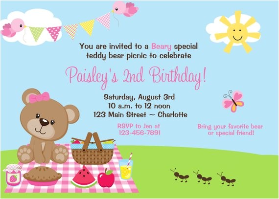 Teddy Bear Party Invitations Templates Teddy Bear Picnic Birthday Party Invitation Teddy Bear Teddy Bear Party Invitations Templates Teddy Bear Picnic Birthday Party Invitation Teddy Bear