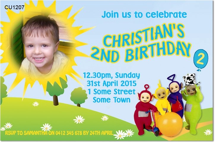 Teletubbies Party Invitations Boys Teletubbies Photo Birthday Invitation Digital and