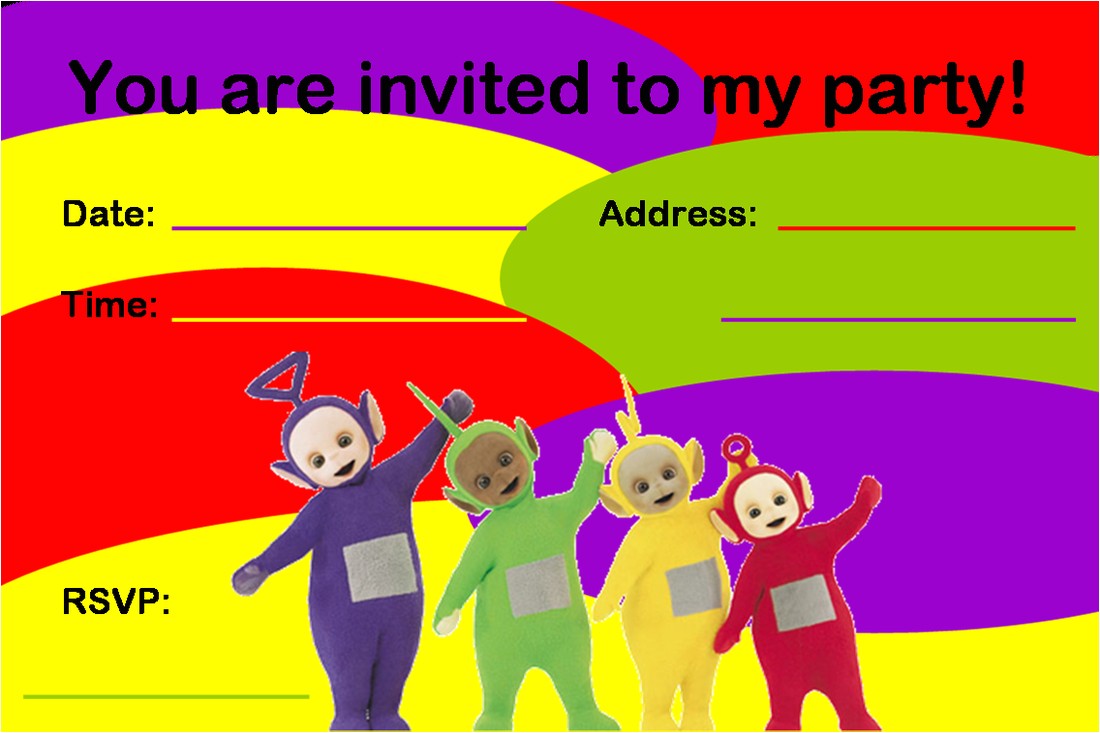 Teletubbies Party Invitations Pin Free Teletubbies Party Ideas Creative Printables Cake