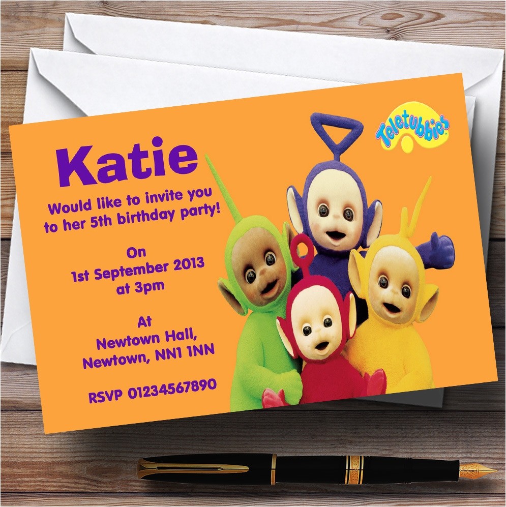 Teletubbies Party Invitations Teletubbies Personalised Children 39 S Birthday Party