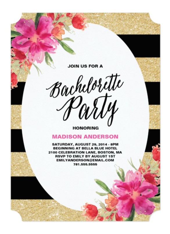 Template for Bachelorette Party Invitations 30 Bachelorette Invitation Templates Free Sample