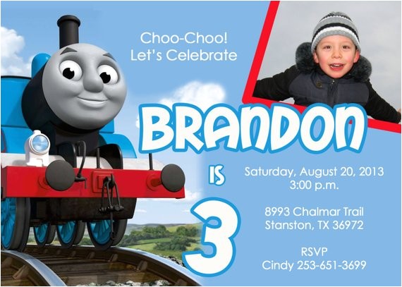Thomas and Friends Party Invitations Items Similar to Thomas the Train Birthday Party