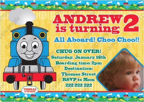 Thomas the Tank Engine Party Invitations Thomas Tank Engine Train Birthday Party Photo Invitation
