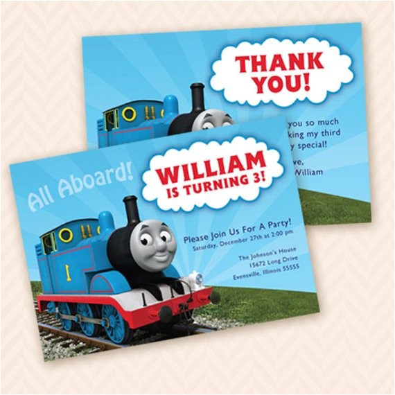 Thomas the Tank Engine Party Invitations Unavailable Listing On Etsy