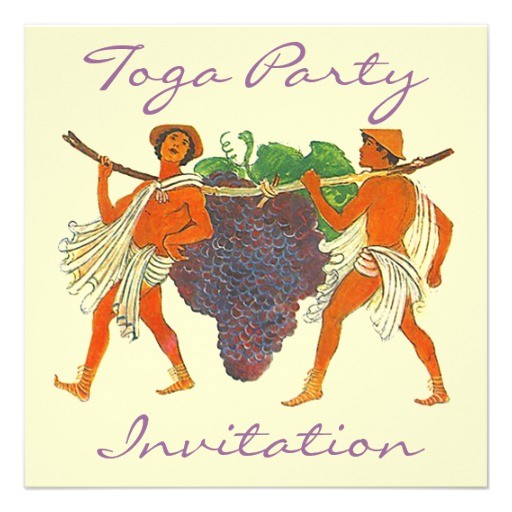 Toga Party Invitation Cluster Of Grapes togas toga Party Invitation 5 25 Toga Party Invitation Cluster Of Grapes togas toga Party Invitation 5 25