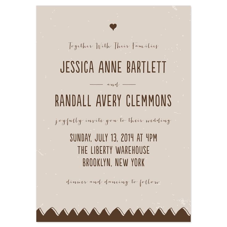 Together with their Families Wedding Invitations Wedding Invitation together with their Families
