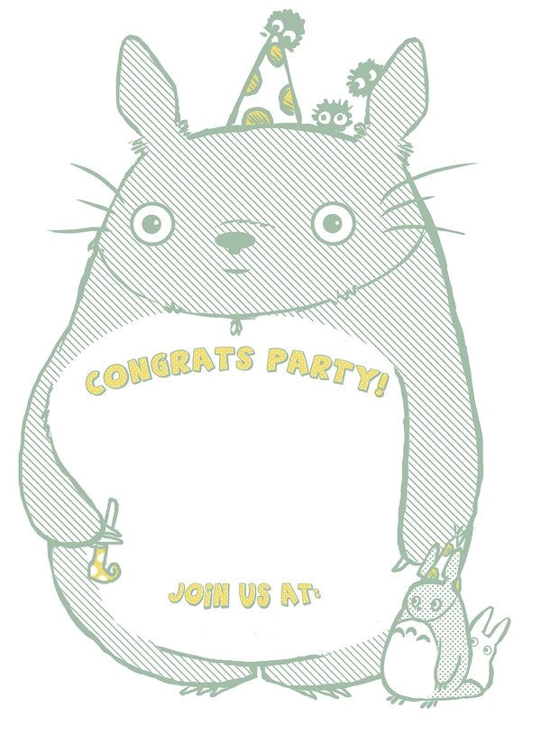 Totoro Party Invitations totoro Party Invitation by Applefritter On Deviantart