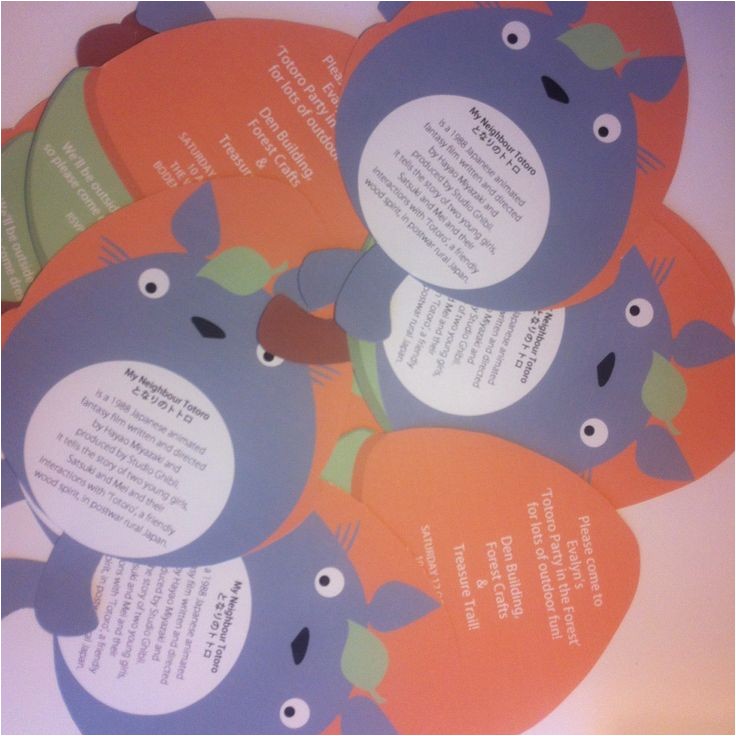 Totoro Party Invitations totoro Party Invites Invitations Pinterest Parties