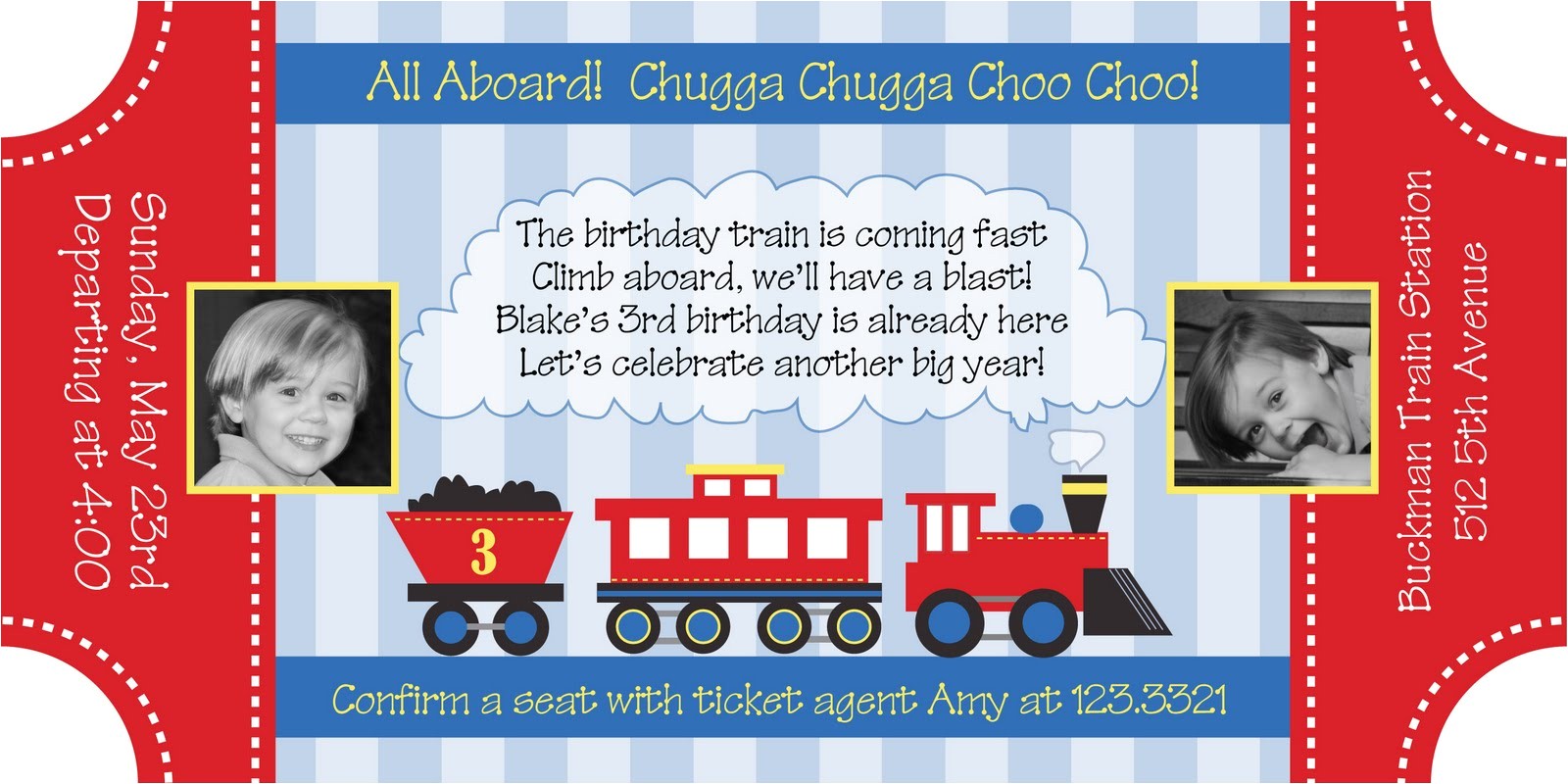 Train Party Invitations Templates Train Birthday Invitation Templates