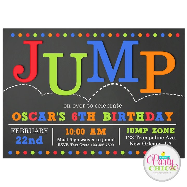 Trampoline Party Invitations Free Jump Invitation Printable or Printed with Free Shipping Trampoline Party Invitations Free Jump Invitation Printable or Printed with Free Shipping