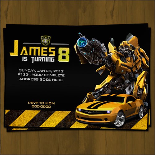 Transformer Party Invitations Bumblebee Transformers Printable Birthday Party Package