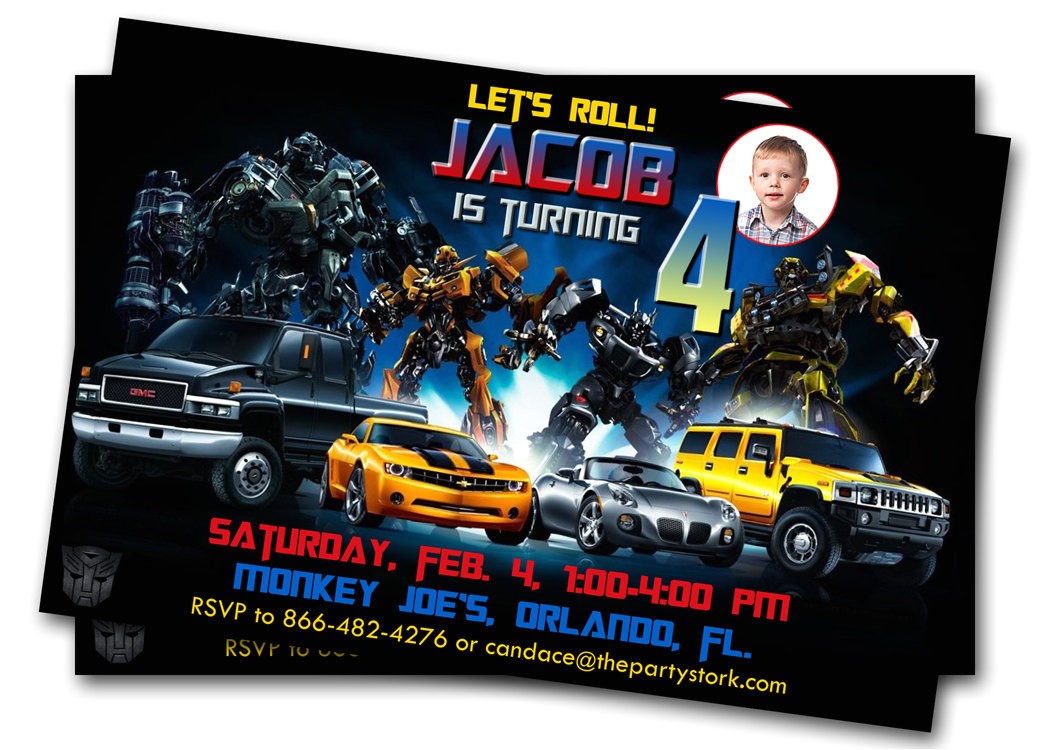 Transformer Party Invitations Transformers Birthday Party Invitations Cimvitation