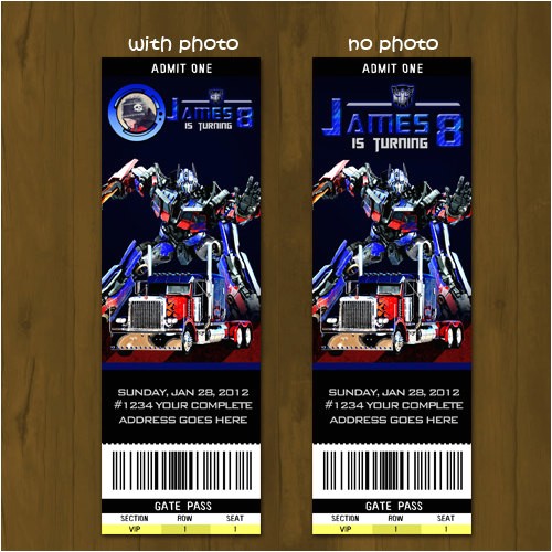 Transformers Party Invitations Free Printable Optimus Prime Transformers Printable Birthday Ticket Transformers Party Invitations Free Printable Optimus Prime Transformers Printable Birthday Ticket