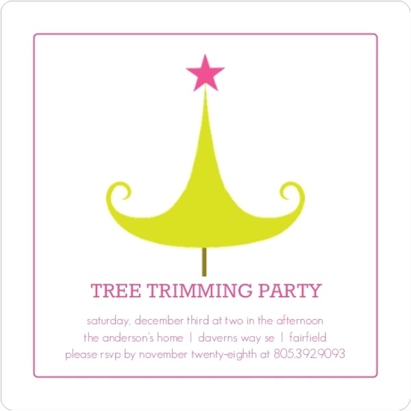 Tree Trimming Party Invitations Bright Tree Trimming Holiday Party Invitation Holiday