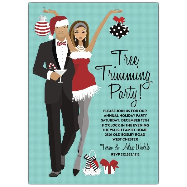 Tree Trimming Party Invitations Tree Trimming Party African American Invitations Paperstyle