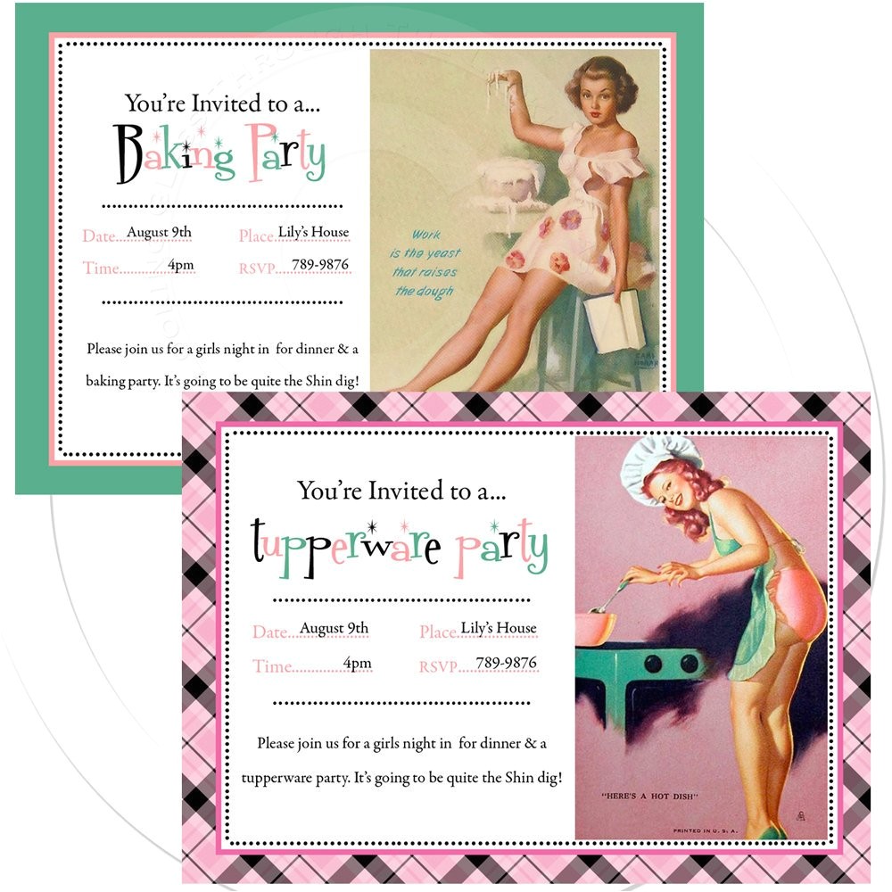 Tupperware Party Invitations Printable Personalize Pinup Invitation Tupperware Party
