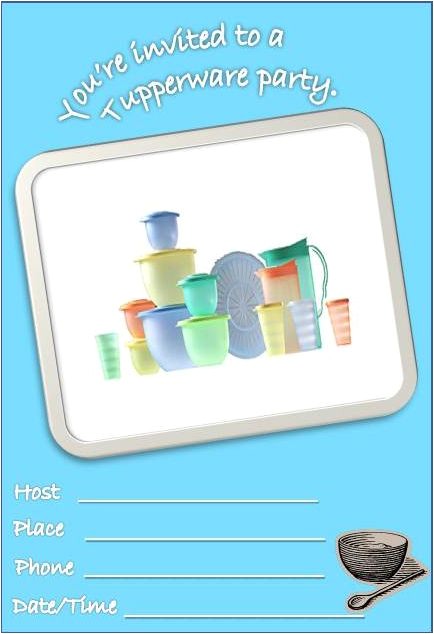 Tupperware Party Invitations Tupperware Party Invitations Tupperware Pinterest