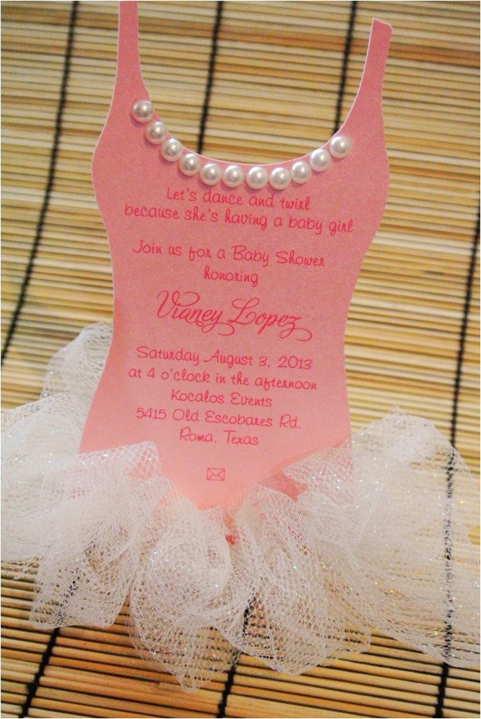 Tutu Birthday Party Invitations Anaderoux Tutu Baby Shower Invitation Ballerina Baby