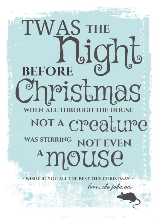 Twas the Night before Christmas Party Invitation Christmas Cards Twas the Night before Christmas Card