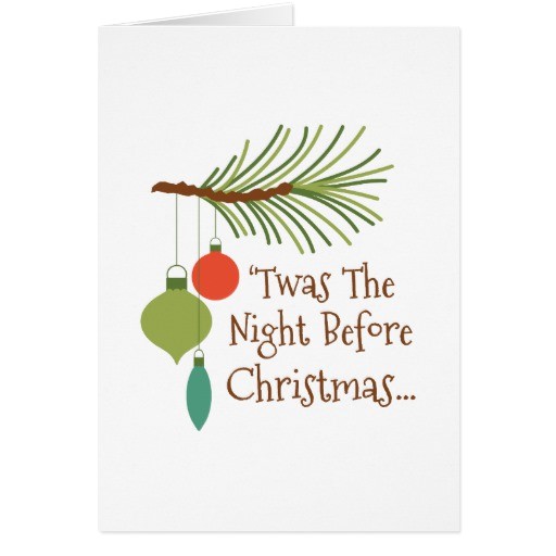 Twas the Night before Christmas Party Invitation Twas the Night before Christmas Cards Photo Card