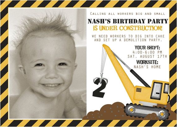 Under Construction Birthday Party Invitations Construction Birthday Party Invitations Ideas Bagvania