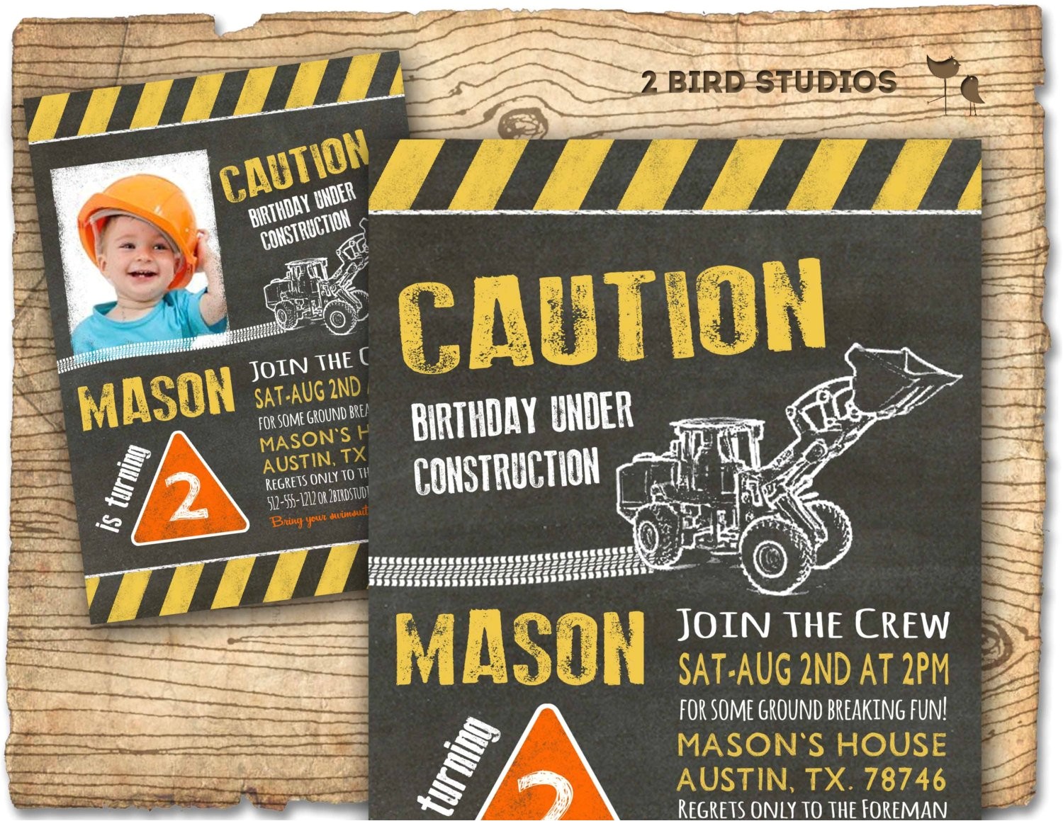 Under Construction Birthday Party Invitations Construction Invitation In Chalkboard Optional Construction