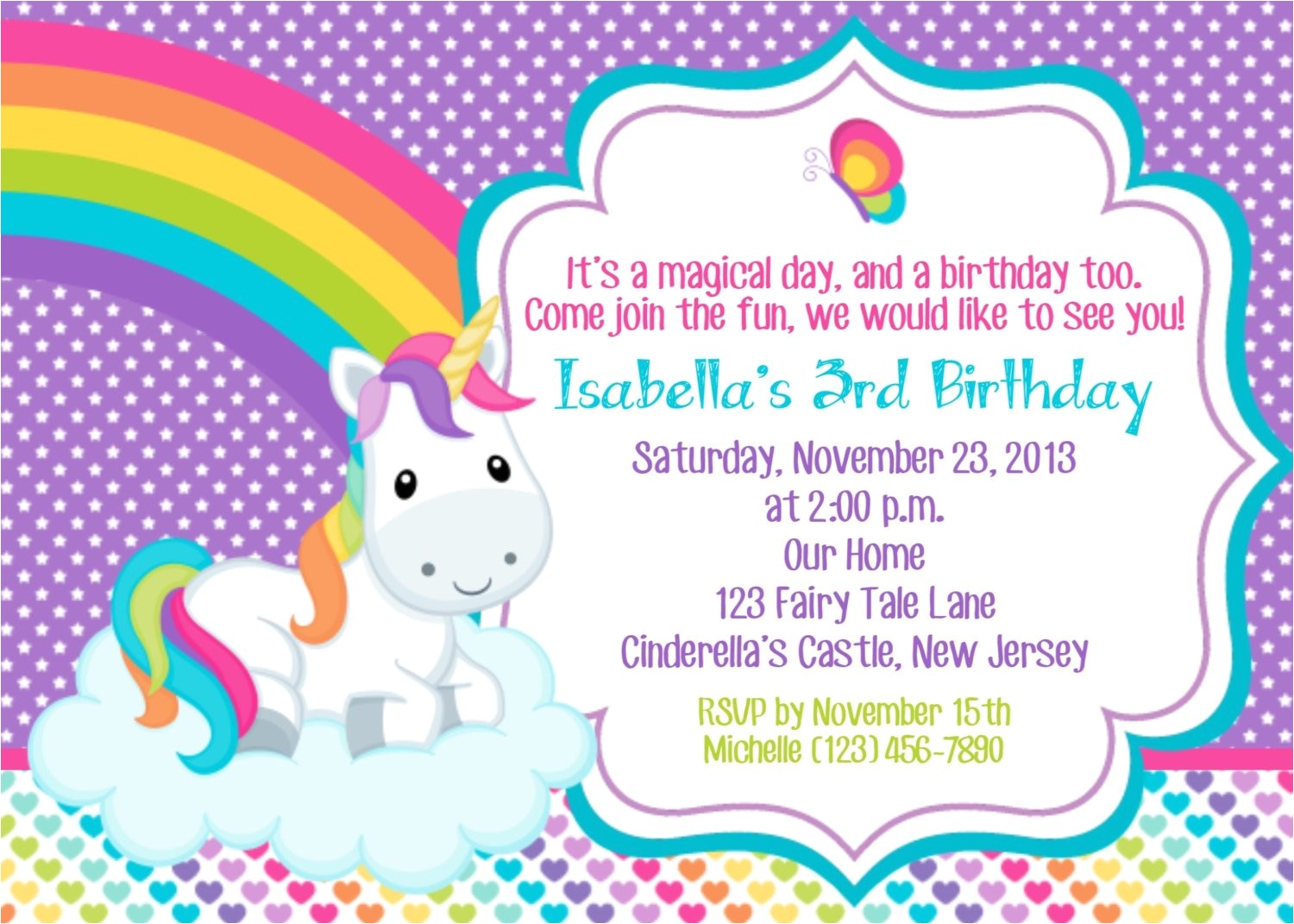Unicorn Party Invitation Wording Unicorn Invitation Personalized Custom Unicorn Rainbow Unicorn Party Invitation Wording Unicorn Invitation Personalized Custom Unicorn Rainbow
