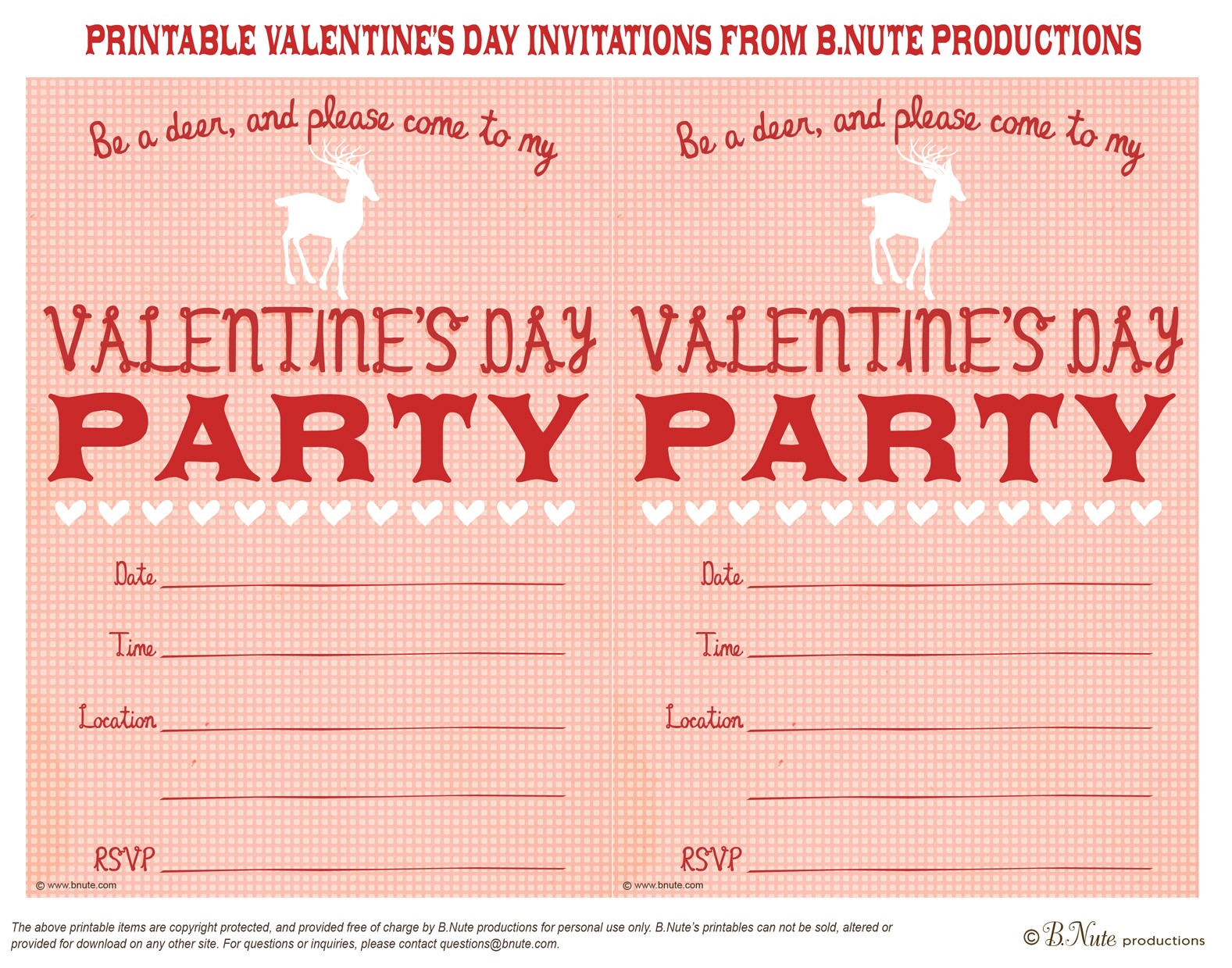 Valentines Party Invitation Ideas 9 Best Images Of Valentine 39 S Day Printable Party